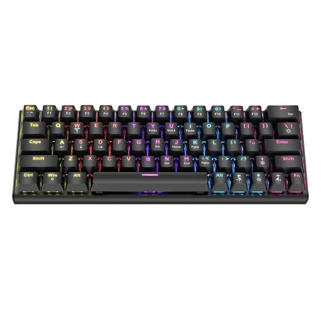 Customized Anti-Ghosting Mini 63% 60-Key Game Blue Axis Mechanical Keyboard with RGB Backlight PBT Material USB Interface New