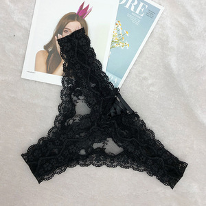 Nouveau design explosif : String brodé en dentelle transparente pour femme, sous-vêtements érotiques, culotte érotique ajourée, vente en gros - Product Image 3