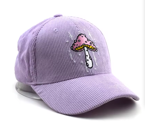 Casquettes de baseball roses personnalisées avec logo brodé OEM, casquettes snapback en velours côtelé, ajustées, unisexes, pour le sport - Product Image 2