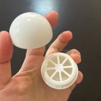 ISMAN Vente en gros de boîtes à baume à lèvres en plastique blanches en forme de boule de 8 g, emballage sphérique pour rouge à lèvres, contenants cosmétiques pour enfants