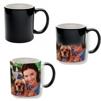 Tasse à café en céramique à couleur changeante, 11oz, pour animaux de compagnie, sensible à la chaleur