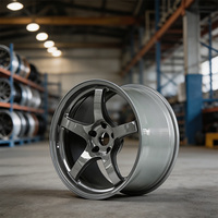 Jantes de voiture personnalisées légères 5x100 5x112 5x114.3 5x120, 16-26 pouces, 5 branches, en aluminium forgé, pour coupé et berline sport