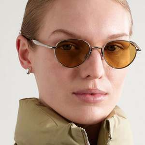 Gafas de Sol Redondas de Metal con Logotipo Personalizado 2025, Gafas de Sol Punk de Aleación para Hombre, Lentes Degradadas UV400 para Mujer - Product Image 1