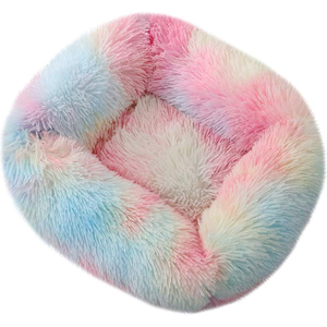Hot Sale Square Solid Velvet Winter Fluffy <b>Dog</b> <b>Beds</b> <b>Plush</b> Sustainable Faux Fur Cotton Fill Removable Washable for Large Medium - Product Image 3