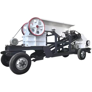 Ligne de production minière mobile combinée de concassage à mâchoires, marque Hengtong, 40-50t/h, composants essentiels du moteur AC - Product Image 1