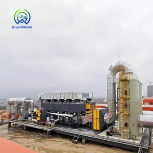 Dry filter + activated carbon adsorption + CO catalytic combustion Industrial VOCS organic Waste Gas Treatment Equipment system