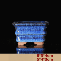 Mini pot de jardinage en céramique Yixing Zisha, poterie artisanale, petit pot à bonsaï et succulentes, finition émaillée, écologique, avec drainage