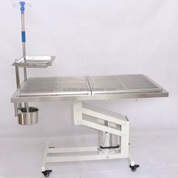 Table d'opération vétérinaire électrique EUR VET, 120x60cm, plateau en acier inoxydable 304, hauteur 54-112cm, avec poteau porte-perfusion