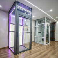 Hydraulischer Hauslift Zeitgenössischer Getriebeloser Kleiner Aufzug für 2-3 Etagen Villa Haus