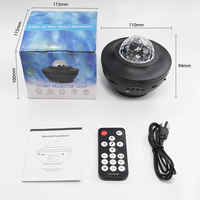 Proyector de Galaxia con Conexión USB de 5V, Altavoz LED con Música, Luz Nocturna Dinámica de Cielo Estrellado, Aurora y Olas del Océano, Decoración de Pared para Dormitorio