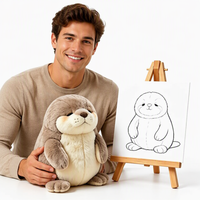 Peluche personnalisée Kawaii en forme d'animal, jouet en peluche sur mesure, poupée personnalisée ODM, motif et couleur personnalisés, super doux, 25 cm, unisexe, prix bas