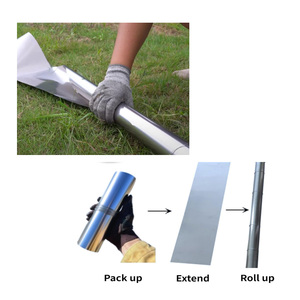 Fabbrica arrotolare il tubo di titanio della stufa ultraleggero campeggio stufa a legna tubo del camino con <span class=keywords><strong>anelli</strong></span> accessori per <span class=keywords><strong>tenda</strong></span> calda di ricambio - Product Image 2