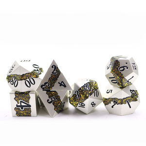 Jeu de dés en métal à rayures polyédriques pour le MDN <span class=keywords><strong>RPG</strong></span> au meilleur prix OEM ODM - Product Image 2
