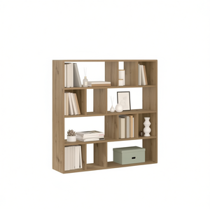Libreria Artigianale in Rovere 41.3x9.4x40.2 Scaffale Divisorio Moderno Minimalista Arredamento Casa Autoportante - Product Image 1