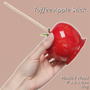 Toffee Apple with Stick Display Cute Red Apples Model Food Display Plastic Crafts Product - Product Image 6