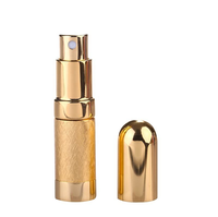 Atomiseur de parfum en verre avec boîtier métallique de 5 ml, mini flacon pulvérisateur rechargeable pour les voyages