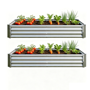 Jardinera Elevada Metálica de Gran Espacio para Jardín, 2 Unidades, para Verduras, Hierbas, Flores y Frutas, Envío desde Almacén en EE. UU. - Product Image 2