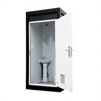 Cabine de toilette préfabriquée respirante, portable, modulaire, pour extérieur, structure en acier étanche, installation facile, prix usine