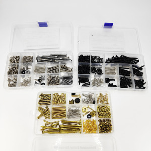 Kit de 9 vis et boucles de sangle pour guitare, en métal doré, argenté et noir, pour la modification de guitare, accessoires de guitare. - Product Image 1