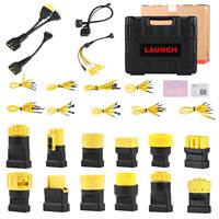 Launch-Licencia y adaptadores de software para camiones pesados PAD VII PAD 7 Elite Plus, compatible con coches y camiones de 12V y 24V, gratis