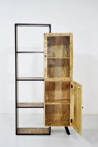 Elegante gabinete de exhibición de madera maciza contemporánea con puerta de vidrio transparente Muebles duraderos para el hogar Granja - Product Image 5