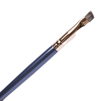 Pinceaux de maquillage professionnels en gros avec manche en bois, poils synthétiques, marque privée, pinceaux fins et biseautés pour estomper les fards, eye-liner et sourcils