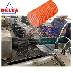 Synthetic yarn knitting reinforced high pressure PVC suction pipe produce machine