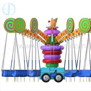 Chaise volante d'intérieur de sucette de parc d'attractions de jeu de foire d'enfants 16 sièges avec la tour de remorque avec la lumière <span class=keywords><strong>à</strong></span> <span class=keywords><strong>vendre</strong></span> - Product Image 2