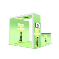 Affichage mural modulaire rétroéclairé SEG personnalisé 10x10, sans outil, portable, en aluminium, éclairage LED, stand d'exposition pour salon professionnel