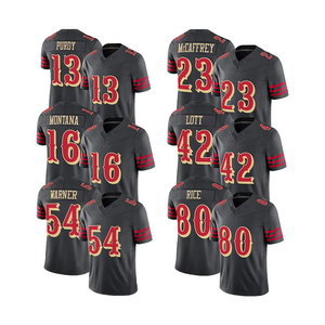 2025 2026 Nieuwe Rivaliteit Gestikte Amerikaanse Voetbaltruien 97 Bosa 23 Mccaffrey 85 Kittle 13 Purdy 42 Lott 54 Warner 80 Rijst - Product Image 4