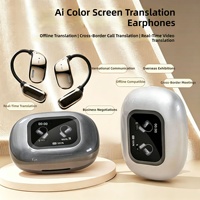 Écouteurs de traduction IA à oreille ouverte MQ JM16 OWS avec écran tactile couleur, conception à crochet d'oreille, étanchéité IPX5, longue autonomie et suppression du bruit