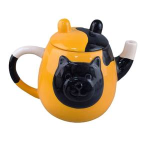 Teiera in Ceramica Ecologica a Forma di Cane 3D con Coperchio a Cannuccia, Stoviglie Carine per Feste e Natale - Product Image 5