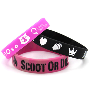 Usine Pas Cher Personnalisé Votre Propre Logo Personnalisé Imprimé Unique Silicone Caoutchouc PVC Bracelet Main Bande - Product Image 4