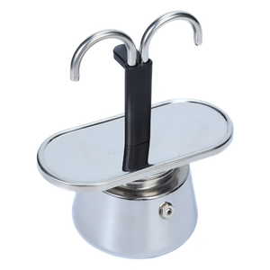 Venta caliente de acero inoxidable <span class=keywords><strong>Mini</strong></span> <span class=keywords><strong>Moka</strong></span> un tubo doble/Espresso Pot Home - Product Image 3