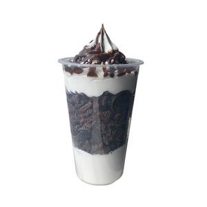 Gobelet Sundae aux fruits 16oz, crème glacée vanille, confiture chocolat-caramel, fraise, noix, myrtille pilée, smoothie santé, modèle d'aliments factices - Product Image 2