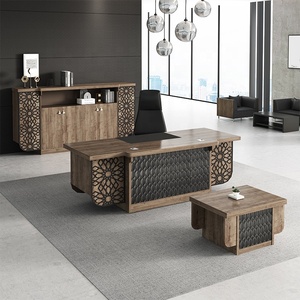 Nhà Máy Bán Buôn <span class=keywords><strong>Antique</strong></span> Chạm Khắc Bàn Máy Tính Melamine Khắc Executive Boss Bàn Góc Executive Bàn - Product Image 4