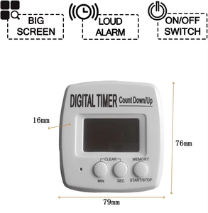 Mini Cute <strong>Digital</strong> <strong>Countdown</strong> <strong>Timer</strong> LCD Screen Kitchen <strong>Timer</strong> Battery Operated with Alarm Feature Magnetic Electronic <strong>Timer</strong> Cooking - Product Image 4