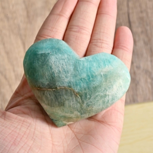 Piedra de Amazonita en Forma de Corazón, Cristal Natural Pulido de Alta Calidad al por Mayor, para Decoración del Hogar - Product Image 5
