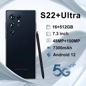 売れ筋S22ULTRAオリジナル7.3インチ16GB512GB 48MP 100MP Android12.0ゲーミングフォン5G携帯電話携帯電話スマートフォン