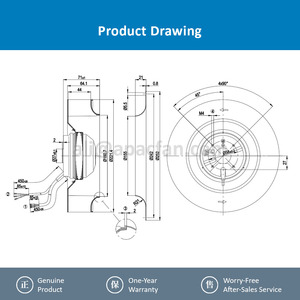 Ventilador Centrífugo de Refrigeración con Rodamiento de Bolas ebmpapst R2E220-AA40-71 230VAC 2600/2700RPM 0.38/0.4A 85/90W para Inversor ODM/OEM - Product Image 4