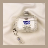 Coque de protection créative 3D en forme de bouchon de bouteille de vodka Pods4 Pods3 compatible avec l'étui pour casque Pro2