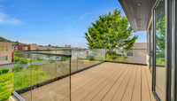 Systèmes de balustrades en verre à profil en U en aluminium sans cadre, modernes et haute performance, résistants aux charges de vent, avec garantie de 5 ans pour balcon et terrasse
