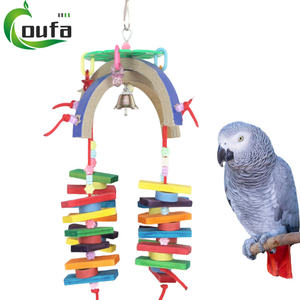 OFAPET nuevo juguete de pájaro de madera duradero colorido loro masticar juguete madera mascota pájaro <span class=keywords><strong>Parot</strong></span> juguete - Product Image 2