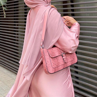 Sharut Grande Vente Prix de Déstockage Eid Dubaï Turc Islamique Élégant Modeste Robe Musulmane Personnalisée Abaya Kaftan Ensemble Abaya en Satin