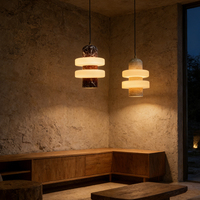 Lampe suspendue en pierre naturelle de luxe nordique, design de villa, hôtel, lampe suspendue en marbre de luxe