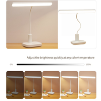 Lámpara de Escritorio LED Portátil de 42 cm de Ancho con Tres Modos de Color y Atenuación Gradual, Lámpara de Mesa Recargable para Lectura