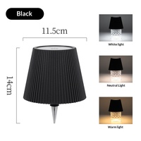 Lampe de table moderne DIY classique de luxe à LED rayée, à piles, avec contrôle tactile, 3 couleurs, gradation, pour restaurant, bar