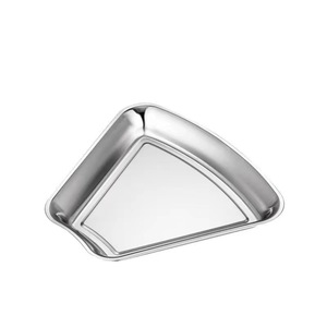 Plat rond en acier inoxydable pour la maison, service <span class=keywords><strong>de</strong></span> table pour banquets, idéal pour les fruits <span class=keywords><strong>de</strong></span> <span class=keywords><strong>mer</strong></span>, en métal - Product Image 1