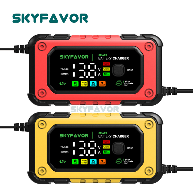 Universal Automatic 12v Battery Charger 12V 7A Fast Universal Lifepo4 Maintenance-free Car Battery Charger with Pulse Repair