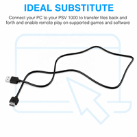Câble de charge et de synchronisation USB 2-en-1 pour console portable Playstation Vita 1000